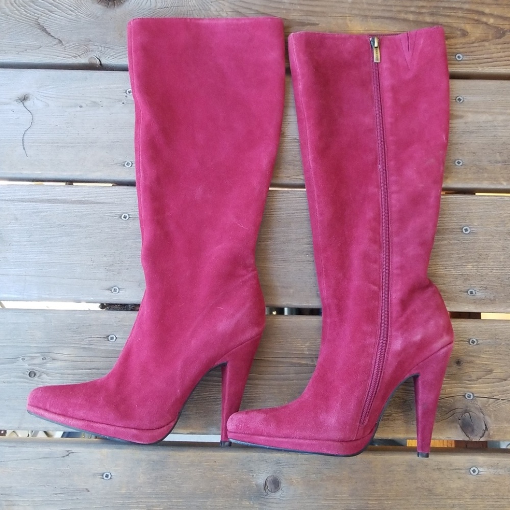 COLIN STUART maroon boots